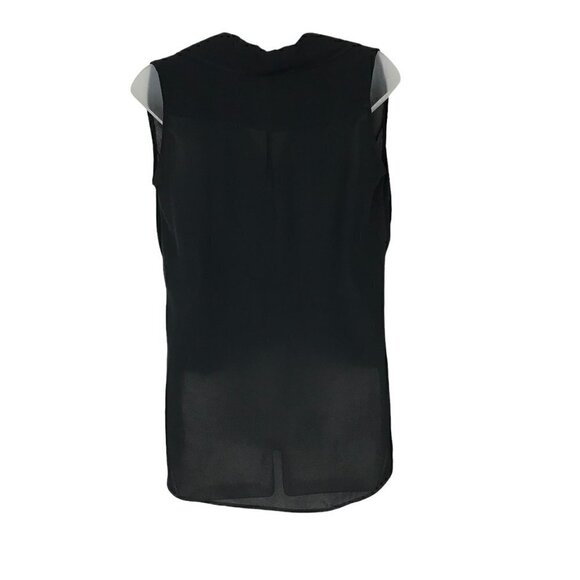 JUDITH & Charles 100% Silk Collar Drape Wrap Sleeveless Blouse Size 2 - Picture 5 of 7